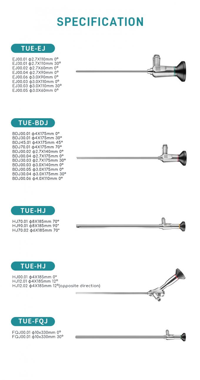10 x 330 mm 2,9 x 302 30 degrés Endoscope optique rigide Lentille laparoscopique pour la laparoscopie Hystéroscopie 2